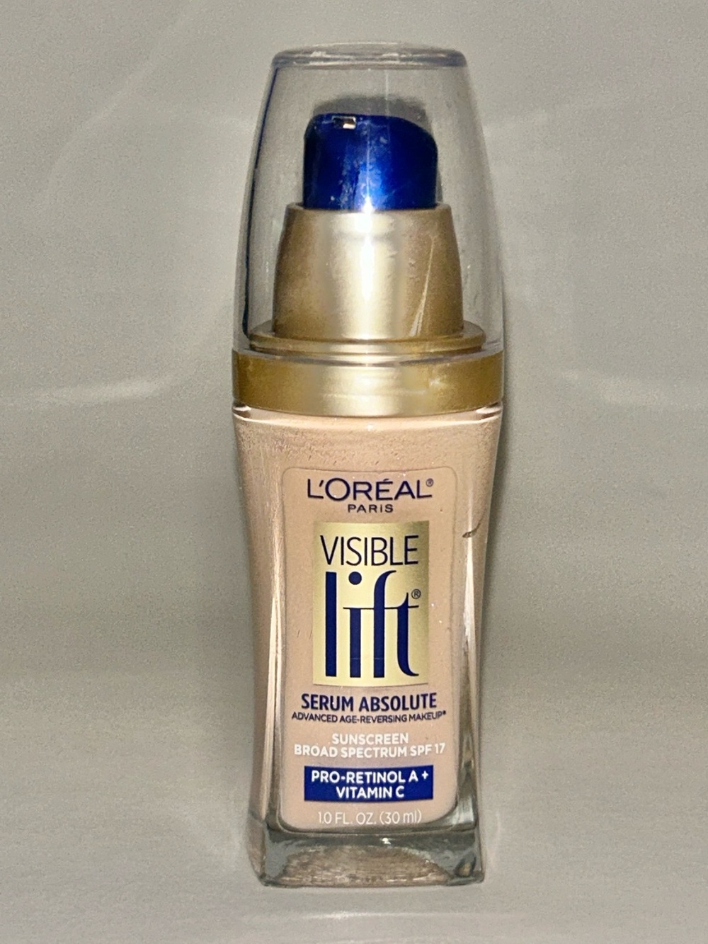 L'Oréal Visible Lift 143 Soft Ivory Absolute Serum Foundation SPF.17 1oz New